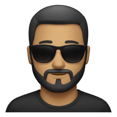 a man with a beard wearing black sunglasses sticker