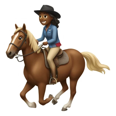 Two horse girl riders sticker