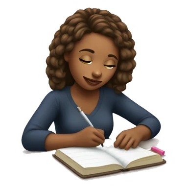 Girl journaling  sticker