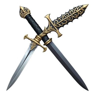 Black gothic dagger sticker