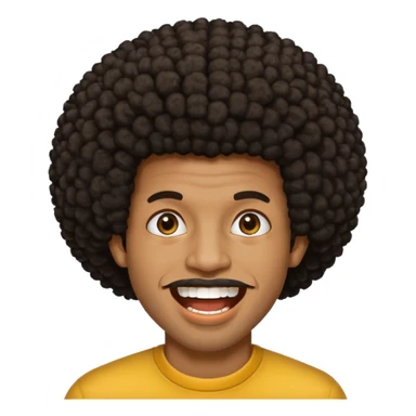 Black seventeen man  with a afro haircut and grillz in his teeths sticker
