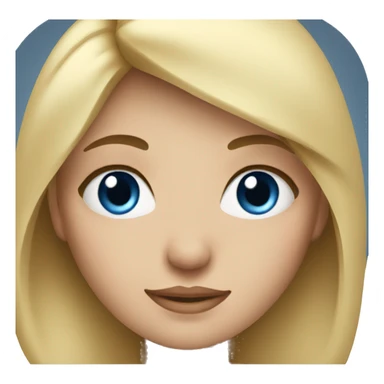 Blonde girl rolling her blue eyes sticker