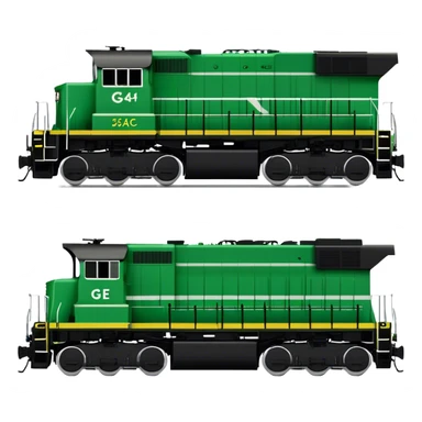 Locomotive (Freight) - GE ES44AC (Model Year: 2021) (Iconic colour: Green and black) sticker