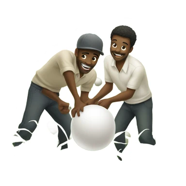 Make black working men picking white balls on farm he is happy sticker