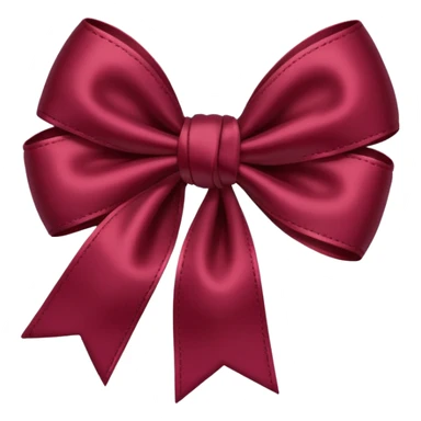 Maroon mini bow sticker