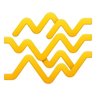 A chart emoji but instead of it going up or down it zigzags in the middle with a yellow color sticker