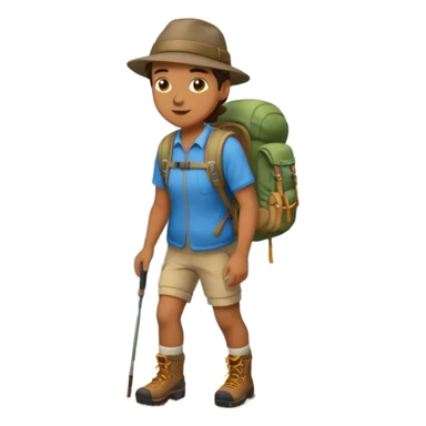 Hiker with backpack sticker
