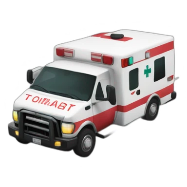 ambulance overturned laying on street sticker