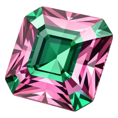 pink and green diamond sticker