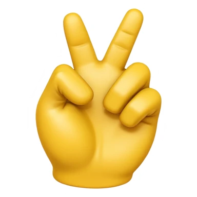 A 3D Apple-style yellow hand emoji, closed fist with thumb pointing backward over the shoulder direction, smooth rounded shape, shiny surface, clean minimal background. AND MOTİON LİNE sticker