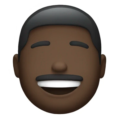 Fat black emoji sticker
