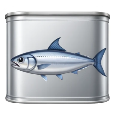 rectangular metal can for mackerel fish sticker