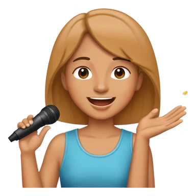 person singing sticker