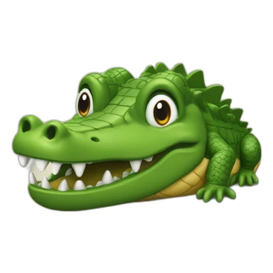 Chat sur un crocodile sticker