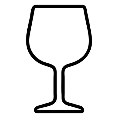 wine glass, basic icon, monochrome, outlined, no fill sticker