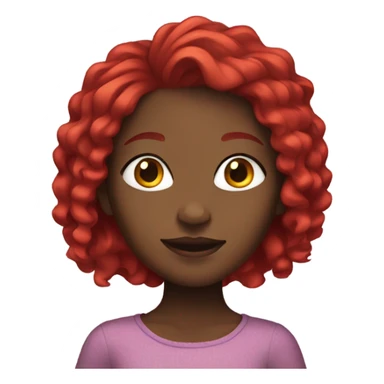 Black girl with red hair sticker