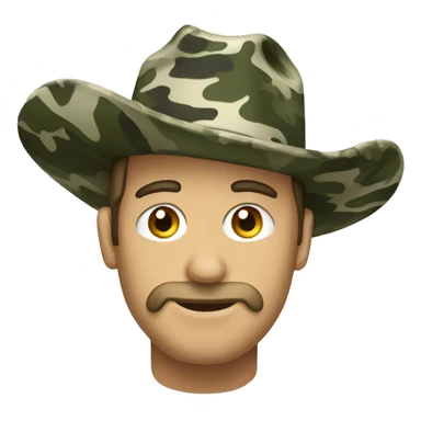 camo cowboy hat sticker