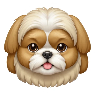 generame la imagen de un perrito raza chitzu de color cremita sticker