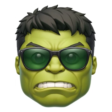 Hulk wearing sunglasses  sticker