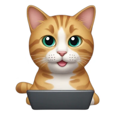 cat with wifi hear sticker