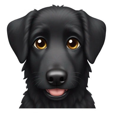 Black German Shepard poodle mix dog who has a little bit of white on his face  sticker