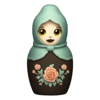Scary Russian doll sticker