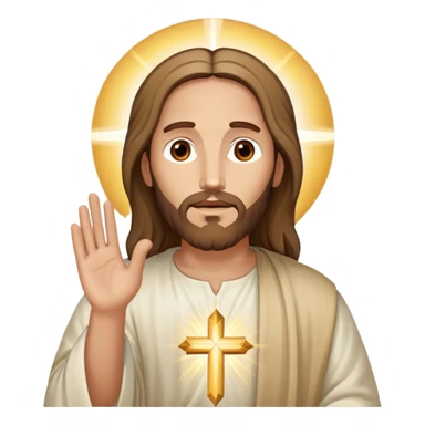 Jesus diciendo dios te bendiga  sticker