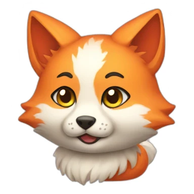 Cute kitsune sticker