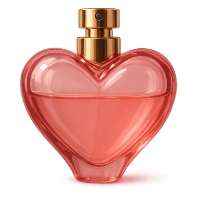 romantic heart-shaped perfume bottle sticker