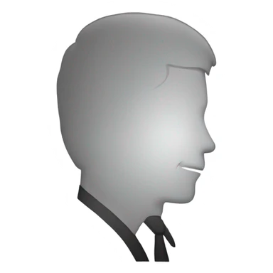 silhoutte of man speaking sticker