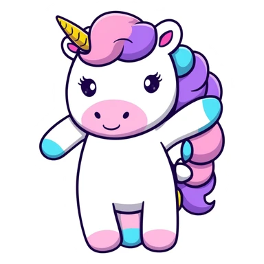 very interested unicorn sticker