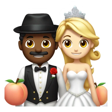 Peach and mario getting married sticker