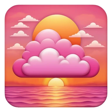 summer sunset sticker