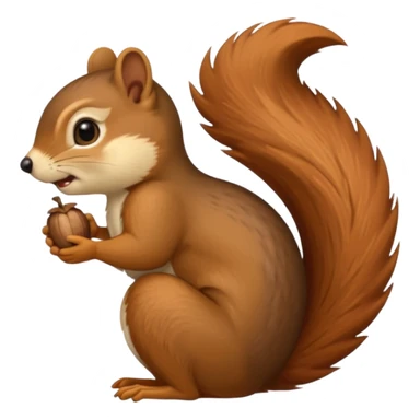 Long toothed squirrel swallows acorn, sleep sticker