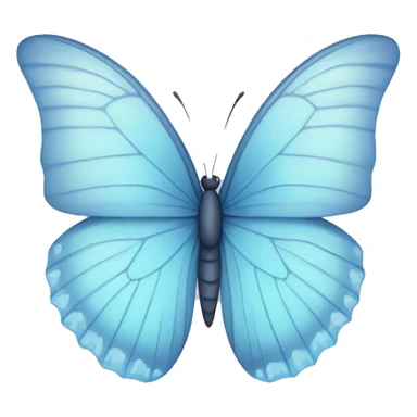 pastel blue butterfly sticker