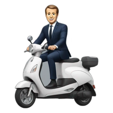 macron on electric scooter sticker