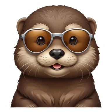 cute otter with sunglasses  sticker