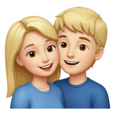 Girl and boy kissing sticker