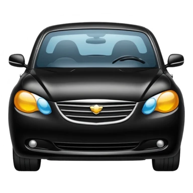 I want emoji with black car that face is in right side sticker