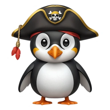 pirate crew member penguin sticker