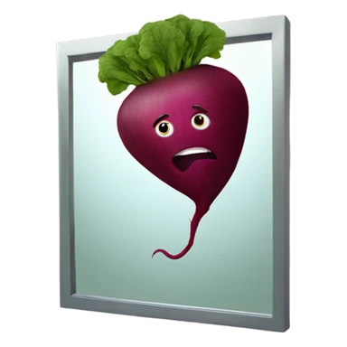beetroot looking in the mirror sticker