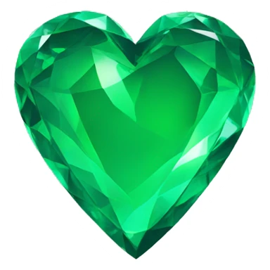 Emerald green heart sticker