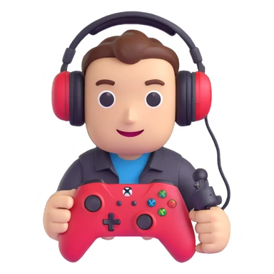 gaming mascot with a game controller and gaming headset sticker