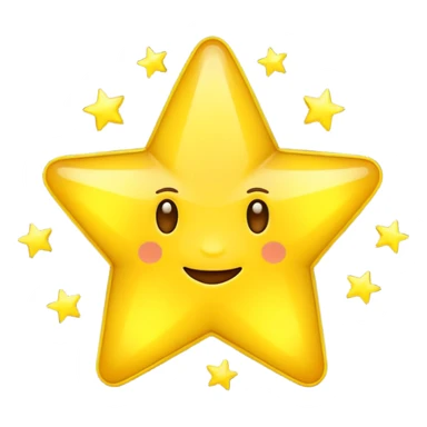Yellow stars 3d sticker