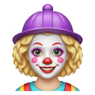 blonde clown with helmet sticker