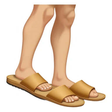 open toe male light tan slide sticker