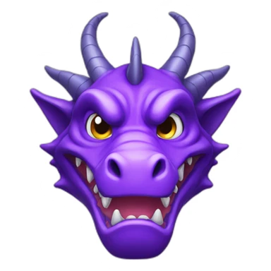 purple dragon head sticker