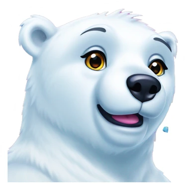 lisa frank polar bear full sticker