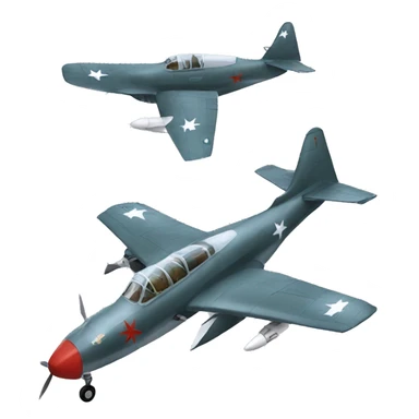 Yak-1 fighter plane sticker