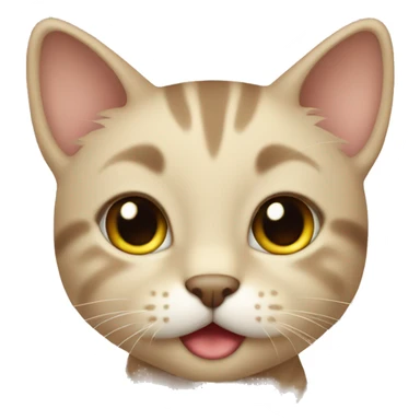 little cat cute beige  sticker